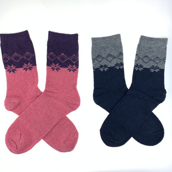 Women's socks "Rabbit down" with wool
