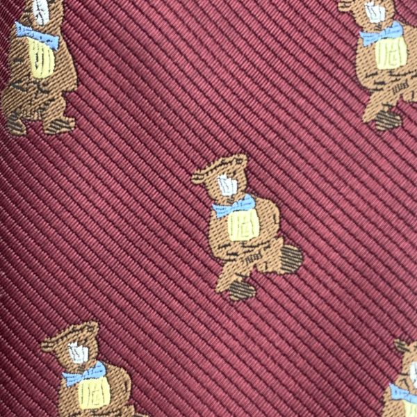 Jacquard children's tie with "Bears" clasp (GIFT spinner)
