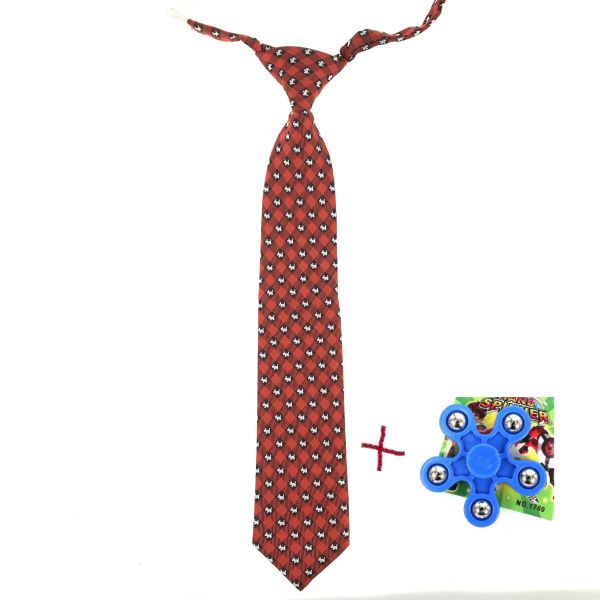 Jacquard children's tie with "Dogs" clasp (GIFT spinner)