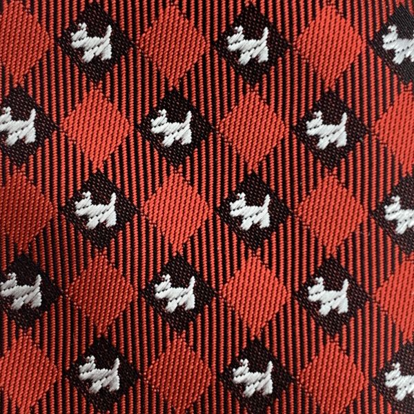 Jacquard children's tie with "Dogs" clasp (GIFT spinner)