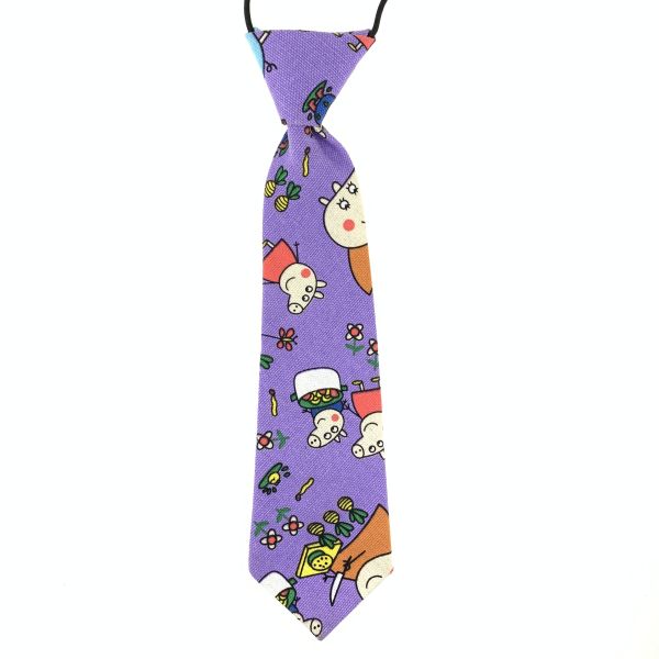 Jacquard children's tie with "Cartoon" clasp (GIFT spinner)