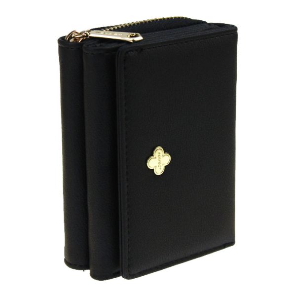 Tri-fold wallet in pu leather