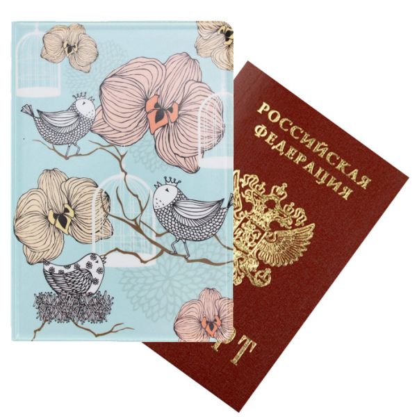 Passport cover ART "Delicate flowers"