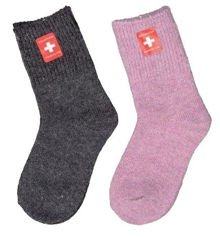 Thermo socks for children with a loose elastic band cashmere 8-10 years