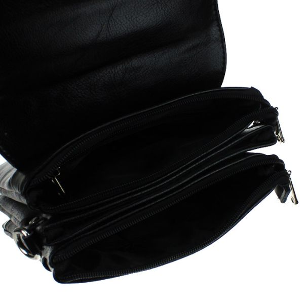 Bag for men anti-vandal eco leather 18*24 cm (chocolate)